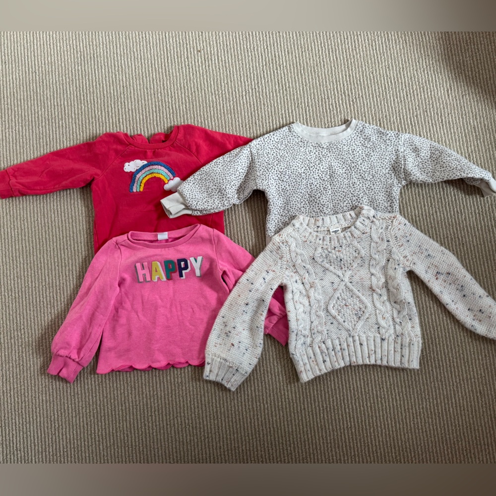 Bundle of toddler girl sweatshirts 2T / 24M